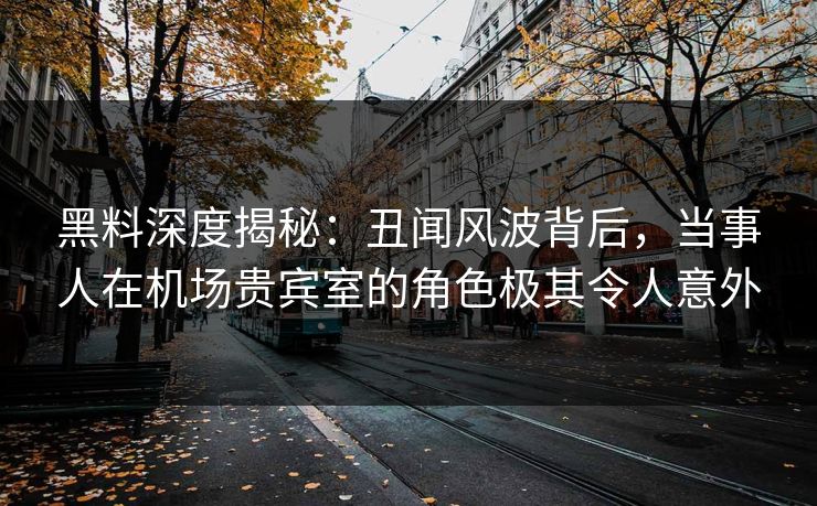 黑料深度揭秘:丑闻风波背后,当事人在机场贵宾室的角色极其令人意外 黑料深度揭秘:丑闻风波背后,当事人在机场贵宾室的角色极其令人意外