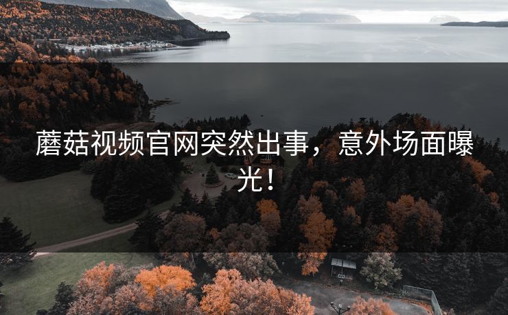 蘑菇视频官网突然出事，意外场面曝光！