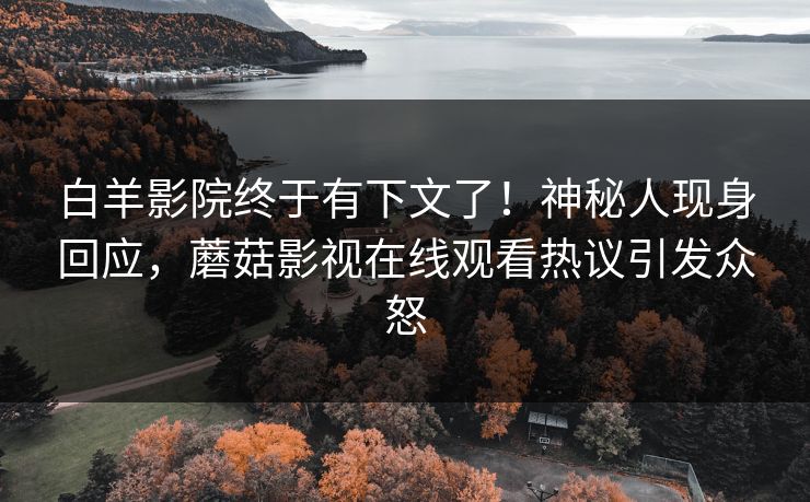 白羊影院终于有下文了！神秘人现身回应，蘑菇影视在线观看热议引发众怒