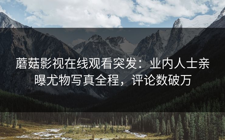 蘑菇影视在线观看突发：业内人士亲曝尤物写真全程，评论数破万