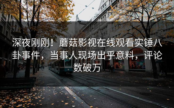 深夜刚刚！蘑菇影视在线观看实锤八卦事件，当事人现场出乎意料，评论数破万