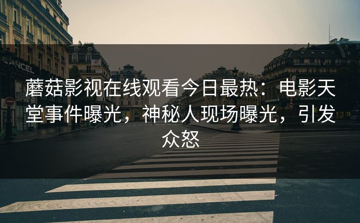 蘑菇影视在线观看今日最热：电影天堂事件曝光，神秘人现场曝光，引发众怒