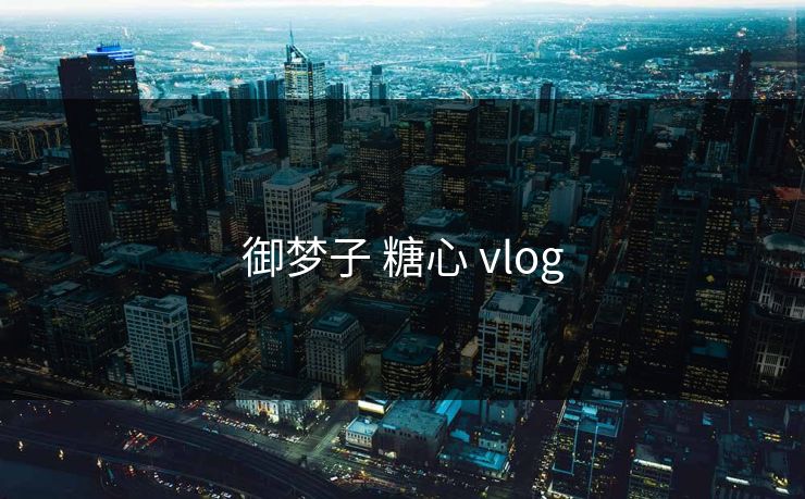 御梦子 糖心 vlog
